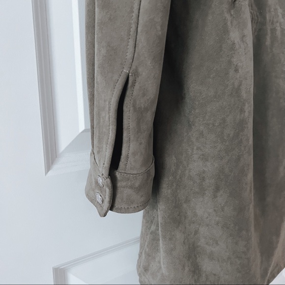 ZARA TRF Green Suede Utility Jacket - Picture 6 of 9